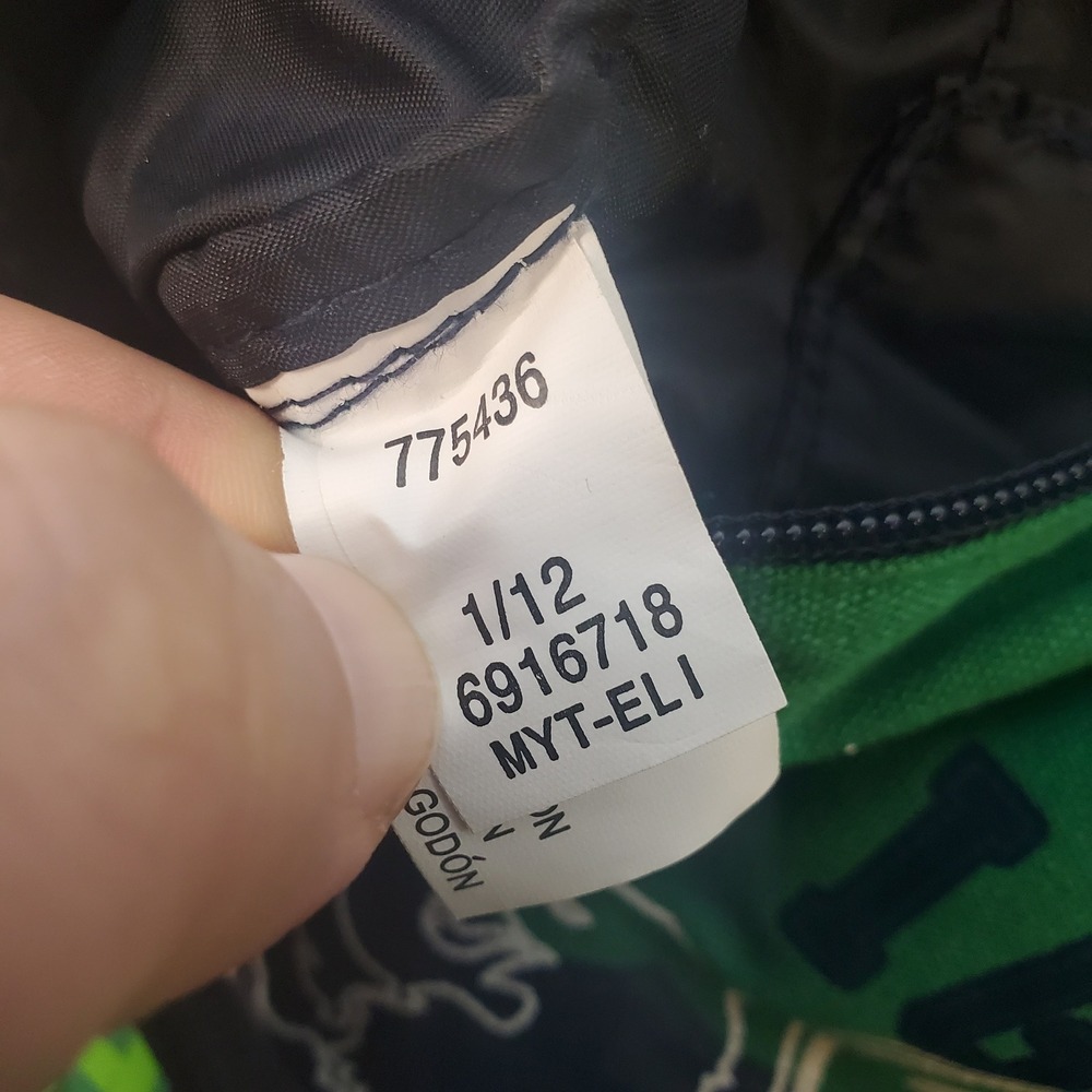 Tommy Hilfiger Denim Green Canvas Duffle Bag Griffin Crest 1985 Gym Travel Zip - Picture 12 of 14